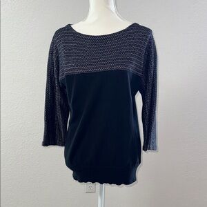 LAUREN RALPH LAUREN Women's Black and Gray Sweater